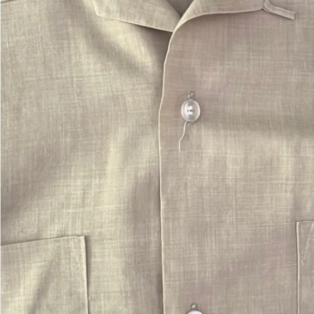 Men's Classic Tan Button-Down Shirt